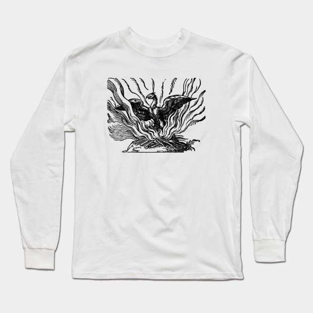 Medieval Mythical Phoenix Long Sleeve T-Shirt by Vintage Boutique